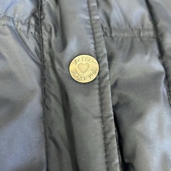 Betsey Johnson Womens Winter Coat Size L Navy Polyester Down Puffer Style - Picture 5 of 11